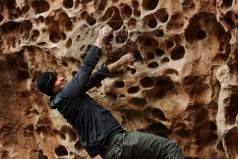 Bouldering in Hueco Tanks on 12/27/2019 with Blue Lizard Climbing and Yoga

Filename: SRM_20191227_1611550.jpg
Aperture: f/4.0
Shutter Speed: 1/125
Body: Canon EOS-1D Mark II
Lens: Canon EF 50mm f/1.8 II