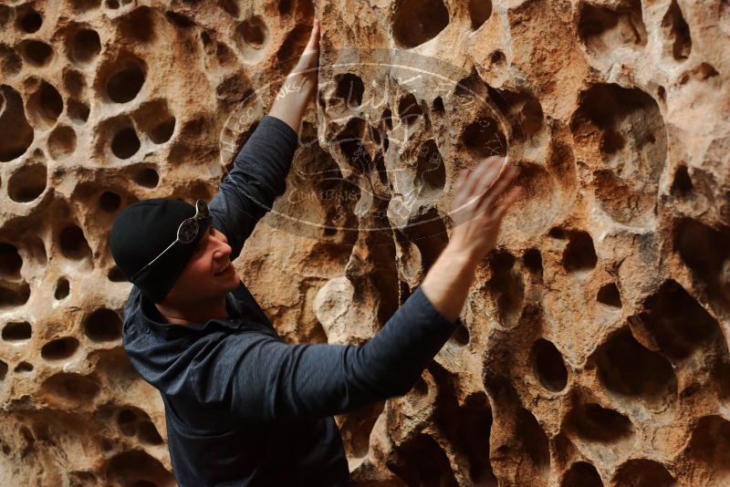 Bouldering in Hueco Tanks on 12/27/2019 with Blue Lizard Climbing and Yoga

Filename: SRM_20191227_1612010.jpg
Aperture: f/4.0
Shutter Speed: 1/125
Body: Canon EOS-1D Mark II
Lens: Canon EF 50mm f/1.8 II