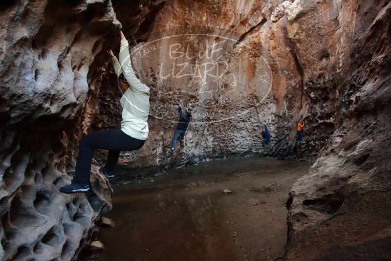 Bouldering in Hueco Tanks on 12/27/2019 with Blue Lizard Climbing and Yoga
Filename: SRM_20191227_1638290.jpg
Aperture: f/3.5
Shutter Speed: 1/125
Body: Canon EOS-1D Mark II
Lens: Canon EF 16-35mm f/2.8 L