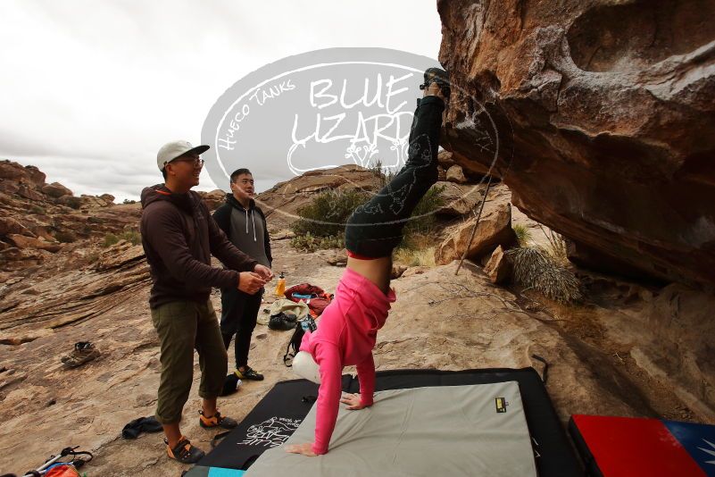 Bouldering in Hueco Tanks on 12/28/2019 with Blue Lizard Climbing and Yoga
Filename: SRM_20191228_1127070.jpg
Aperture: f/6.3
Shutter Speed: 1/400
Body: Canon EOS-1D Mark II
Lens: Canon EF 16-35mm f/2.8 L