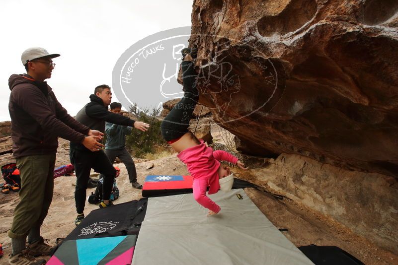 Bouldering in Hueco Tanks on 12/28/2019 with Blue Lizard Climbing and Yoga
Filename: SRM_20191228_1139250.jpg
Aperture: f/8.0
Shutter Speed: 1/250
Body: Canon EOS-1D Mark II
Lens: Canon EF 16-35mm f/2.8 L