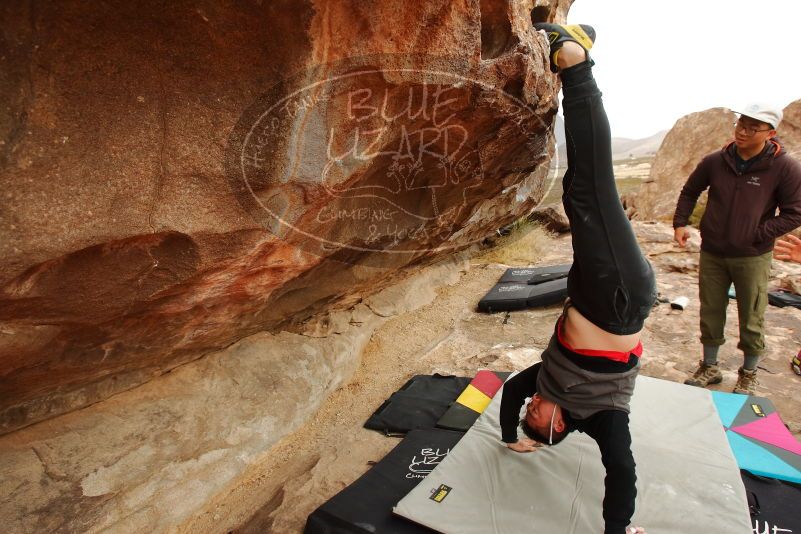Bouldering in Hueco Tanks on 12/28/2019 with Blue Lizard Climbing and Yoga

Filename: SRM_20191228_1150350.jpg
Aperture: f/5.6
Shutter Speed: 1/250
Body: Canon EOS-1D Mark II
Lens: Canon EF 16-35mm f/2.8 L