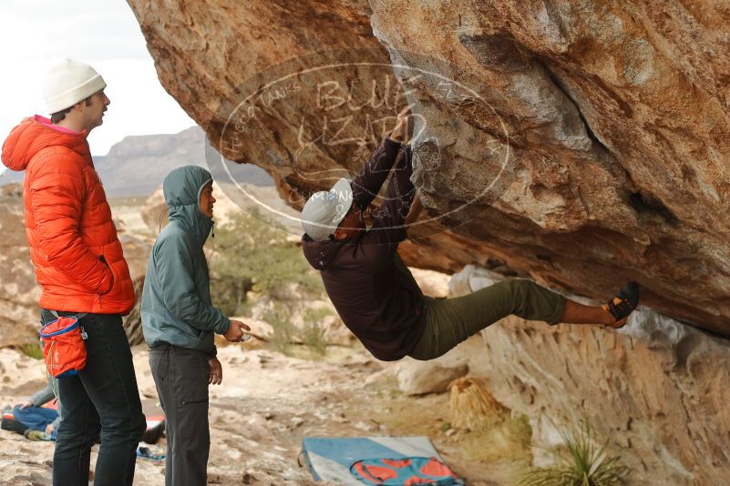 Bouldering in Hueco Tanks on 12/28/2019 with Blue Lizard Climbing and Yoga

Filename: SRM_20191228_1244400.jpg
Aperture: f/4.0
Shutter Speed: 1/400
Body: Canon EOS-1D Mark II
Lens: Canon EF 50mm f/1.8 II