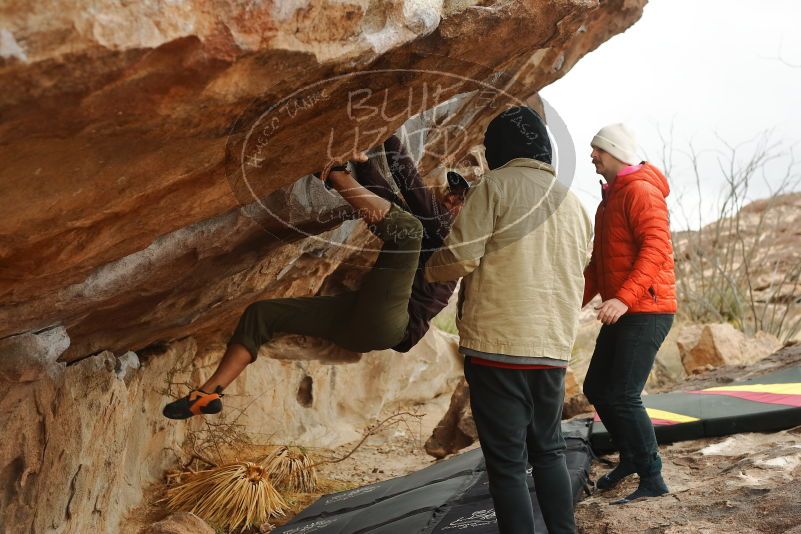 Bouldering in Hueco Tanks on 12/28/2019 with Blue Lizard Climbing and Yoga

Filename: SRM_20191228_1255100.jpg
Aperture: f/4.0
Shutter Speed: 1/400
Body: Canon EOS-1D Mark II
Lens: Canon EF 50mm f/1.8 II