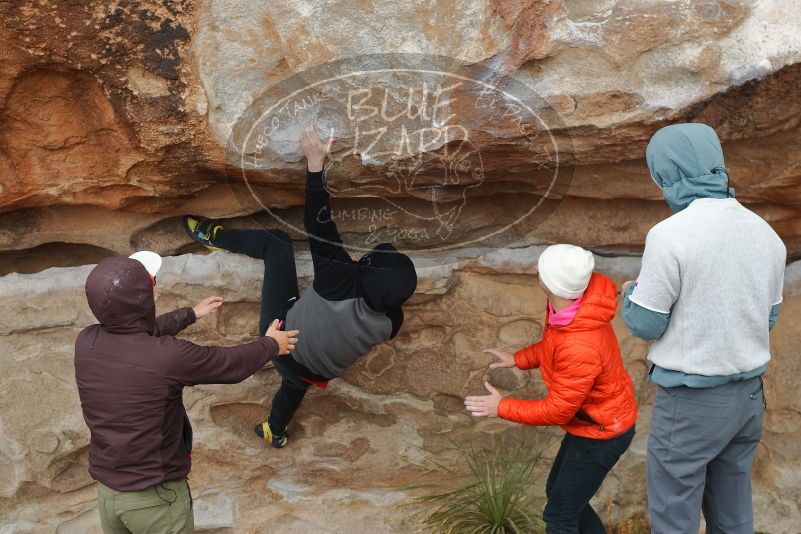 Bouldering in Hueco Tanks on 12/28/2019 with Blue Lizard Climbing and Yoga

Filename: SRM_20191228_1316370.jpg
Aperture: f/4.5
Shutter Speed: 1/400
Body: Canon EOS-1D Mark II
Lens: Canon EF 50mm f/1.8 II