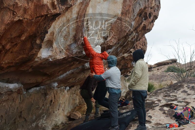 Bouldering in Hueco Tanks on 12/28/2019 with Blue Lizard Climbing and Yoga

Filename: SRM_20191228_1335120.jpg
Aperture: f/5.0
Shutter Speed: 1/400
Body: Canon EOS-1D Mark II
Lens: Canon EF 50mm f/1.8 II