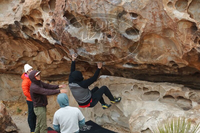 Bouldering in Hueco Tanks on 12/28/2019 with Blue Lizard Climbing and Yoga

Filename: SRM_20191228_1342340.jpg
Aperture: f/4.5
Shutter Speed: 1/400
Body: Canon EOS-1D Mark II
Lens: Canon EF 50mm f/1.8 II