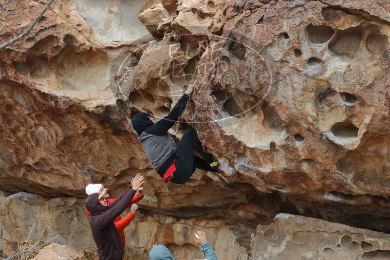 Bouldering in Hueco Tanks on 12/28/2019 with Blue Lizard Climbing and Yoga

Filename: SRM_20191228_1343000.jpg
Aperture: f/5.0
Shutter Speed: 1/400
Body: Canon EOS-1D Mark II
Lens: Canon EF 50mm f/1.8 II
