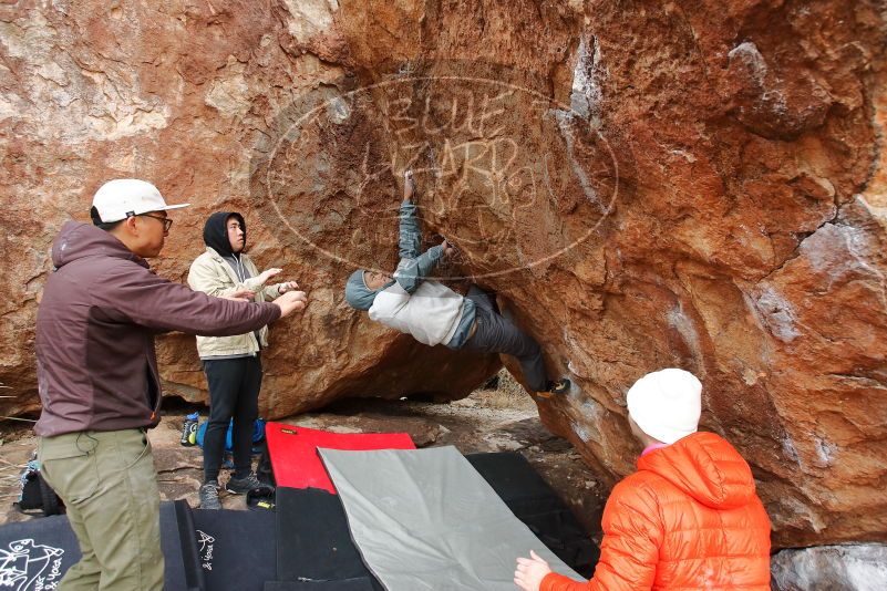Bouldering in Hueco Tanks on 12/28/2019 with Blue Lizard Climbing and Yoga

Filename: SRM_20191228_1530350.jpg
Aperture: f/5.0
Shutter Speed: 1/250
Body: Canon EOS-1D Mark II
Lens: Canon EF 16-35mm f/2.8 L