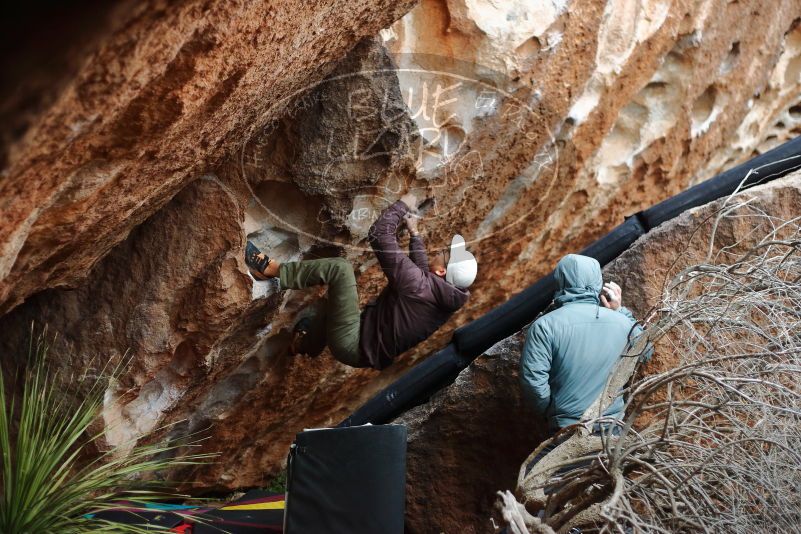 Bouldering in Hueco Tanks on 12/28/2019 with Blue Lizard Climbing and Yoga

Filename: SRM_20191228_1707010.jpg
Aperture: f/2.5
Shutter Speed: 1/250
Body: Canon EOS-1D Mark II
Lens: Canon EF 50mm f/1.8 II
