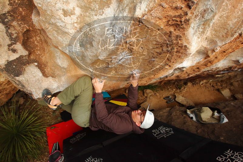 Bouldering in Hueco Tanks on 12/28/2019 with Blue Lizard Climbing and Yoga

Filename: SRM_20191228_1736240.jpg
Aperture: f/7.1
Shutter Speed: 1/250
Body: Canon EOS-1D Mark II
Lens: Canon EF 16-35mm f/2.8 L