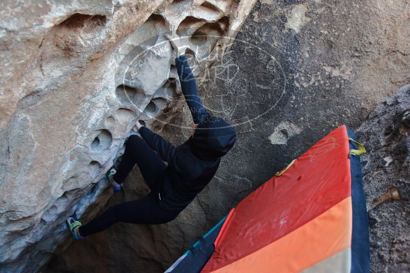 Bouldering in Hueco Tanks on 12/29/2019 with Blue Lizard Climbing and Yoga

Filename: SRM_20191229_1055180.jpg
Aperture: f/3.5
Shutter Speed: 1/250
Body: Canon EOS-1D Mark II
Lens: Canon EF 16-35mm f/2.8 L