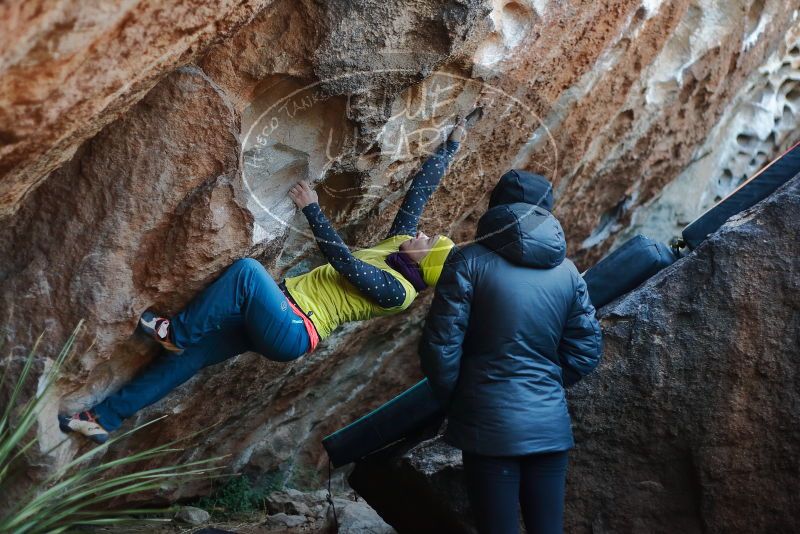 Bouldering in Hueco Tanks on 12/29/2019 with Blue Lizard Climbing and Yoga

Filename: SRM_20191229_1116160.jpg
Aperture: f/2.5
Shutter Speed: 1/250
Body: Canon EOS-1D Mark II
Lens: Canon EF 50mm f/1.8 II