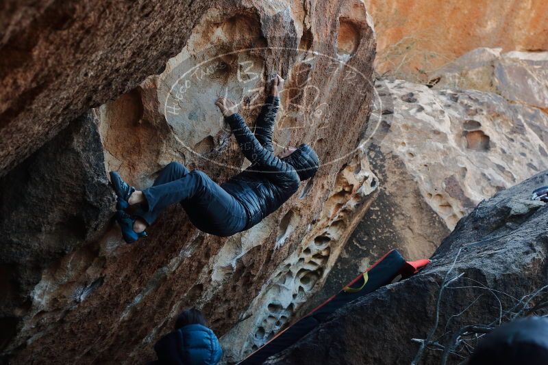Bouldering in Hueco Tanks on 12/29/2019 with Blue Lizard Climbing and Yoga

Filename: SRM_20191229_1119540.jpg
Aperture: f/4.5
Shutter Speed: 1/250
Body: Canon EOS-1D Mark II
Lens: Canon EF 50mm f/1.8 II