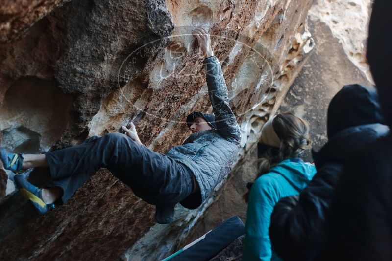 Bouldering in Hueco Tanks on 12/29/2019 with Blue Lizard Climbing and Yoga

Filename: SRM_20191229_1121460.jpg
Aperture: f/3.2
Shutter Speed: 1/250
Body: Canon EOS-1D Mark II
Lens: Canon EF 50mm f/1.8 II