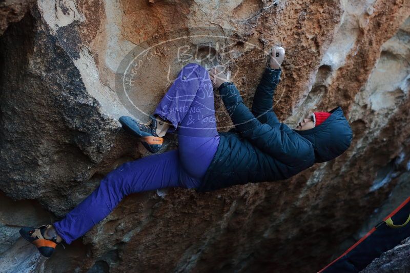Bouldering in Hueco Tanks on 12/29/2019 with Blue Lizard Climbing and Yoga
Filename: SRM_20191229_1133500.jpg
Aperture: f/4.0
Shutter Speed: 1/250
Body: Canon EOS-1D Mark II
Lens: Canon EF 50mm f/1.8 II