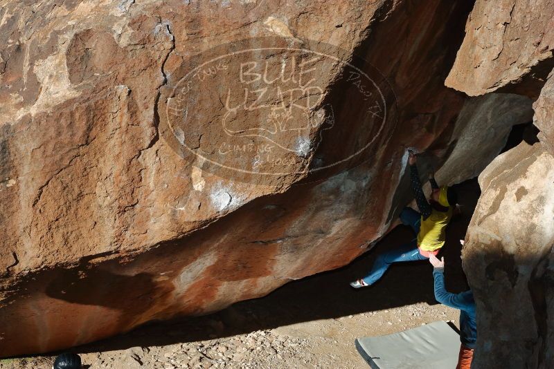 Bouldering in Hueco Tanks on 12/29/2019 with Blue Lizard Climbing and Yoga

Filename: SRM_20191229_1153310.jpg
Aperture: f/8.0
Shutter Speed: 1/250
Body: Canon EOS-1D Mark II
Lens: Canon EF 50mm f/1.8 II