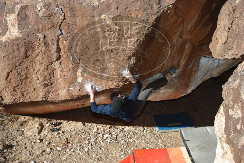 Bouldering in Hueco Tanks on 12/29/2019 with Blue Lizard Climbing and Yoga
Filename: SRM_20191229_1219040.jpg
Aperture: f/5.0
Shutter Speed: 1/250
Body: Canon EOS-1D Mark II
Lens: Canon EF 50mm f/1.8 II