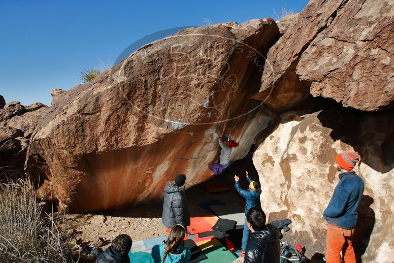 Bouldering in Hueco Tanks on 12/29/2019 with Blue Lizard Climbing and Yoga
Filename: SRM_20191229_1308160.jpg
Aperture: f/8.0
Shutter Speed: 1/250
Body: Canon EOS-1D Mark II
Lens: Canon EF 16-35mm f/2.8 L