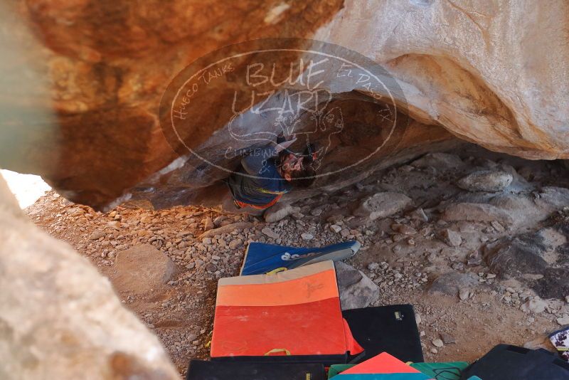 Bouldering in Hueco Tanks on 12/29/2019 with Blue Lizard Climbing and Yoga

Filename: SRM_20191229_1355051.jpg
Aperture: f/3.2
Shutter Speed: 1/320
Body: Canon EOS-1D Mark II
Lens: Canon EF 50mm f/1.8 II