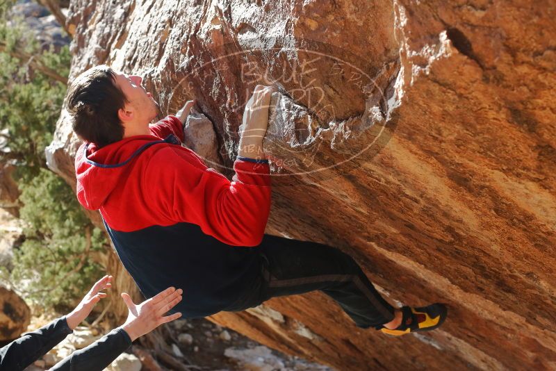 Bouldering in Hueco Tanks on 12/29/2019 with Blue Lizard Climbing and Yoga
Filename: SRM_20191229_1533430.jpg
Aperture: f/5.0
Shutter Speed: 1/400
Body: Canon EOS-1D Mark II
Lens: Canon EF 50mm f/1.8 II