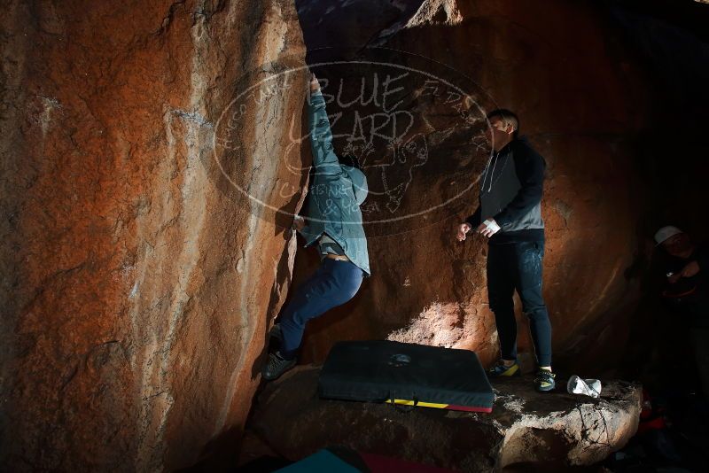 Bouldering in Hueco Tanks on 12/30/2019 with Blue Lizard Climbing and Yoga

Filename: SRM_20191230_1124140.jpg
Aperture: f/6.3
Shutter Speed: 1/250
Body: Canon EOS-1D Mark II
Lens: Canon EF 16-35mm f/2.8 L