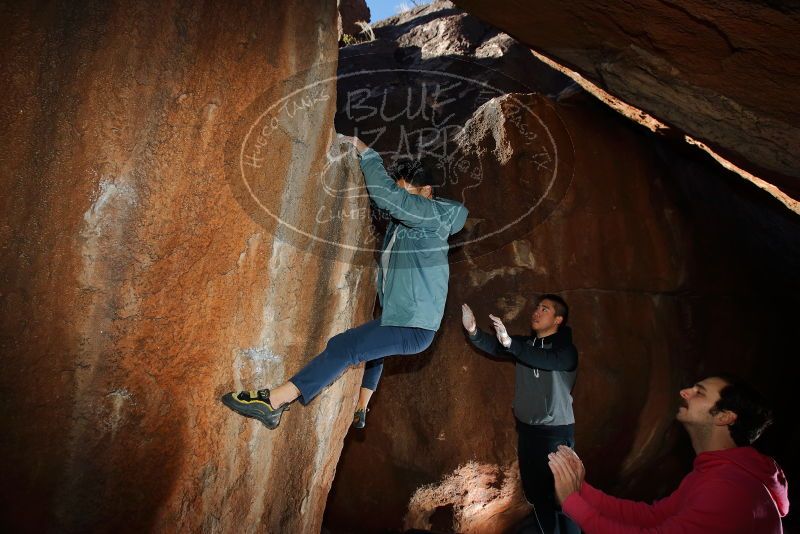 Bouldering in Hueco Tanks on 12/30/2019 with Blue Lizard Climbing and Yoga

Filename: SRM_20191230_1128110.jpg
Aperture: f/5.6
Shutter Speed: 1/250
Body: Canon EOS-1D Mark II
Lens: Canon EF 16-35mm f/2.8 L