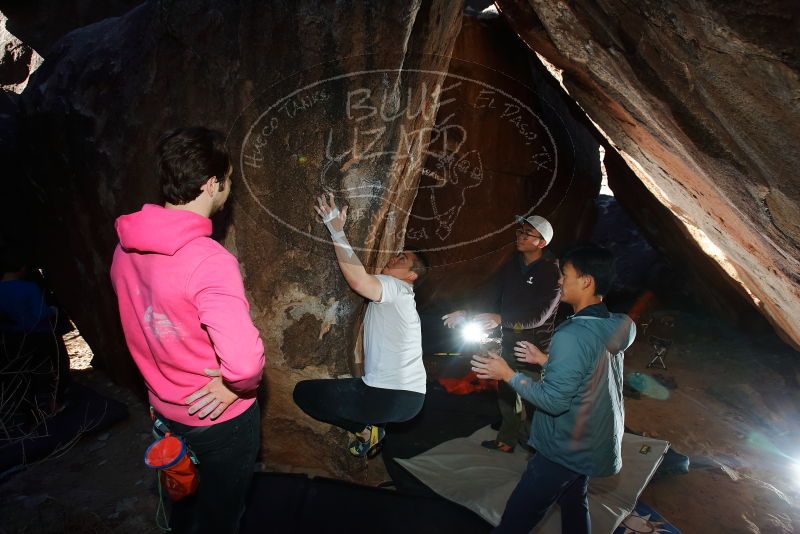 Bouldering in Hueco Tanks on 12/30/2019 with Blue Lizard Climbing and Yoga

Filename: SRM_20191230_1201200.jpg
Aperture: f/5.6
Shutter Speed: 1/250
Body: Canon EOS-1D Mark II
Lens: Canon EF 16-35mm f/2.8 L