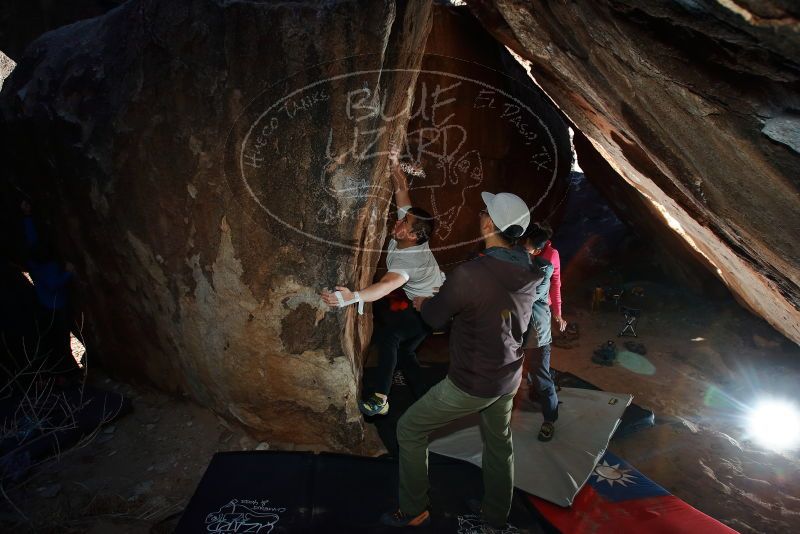 Bouldering in Hueco Tanks on 12/30/2019 with Blue Lizard Climbing and Yoga

Filename: SRM_20191230_1205060.jpg
Aperture: f/5.6
Shutter Speed: 1/250
Body: Canon EOS-1D Mark II
Lens: Canon EF 16-35mm f/2.8 L