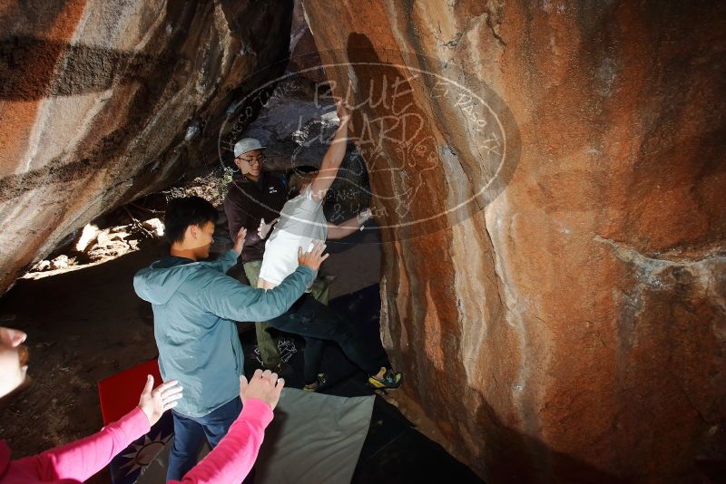 Bouldering in Hueco Tanks on 12/30/2019 with Blue Lizard Climbing and Yoga

Filename: SRM_20191230_1205340.jpg
Aperture: f/5.6
Shutter Speed: 1/250
Body: Canon EOS-1D Mark II
Lens: Canon EF 16-35mm f/2.8 L