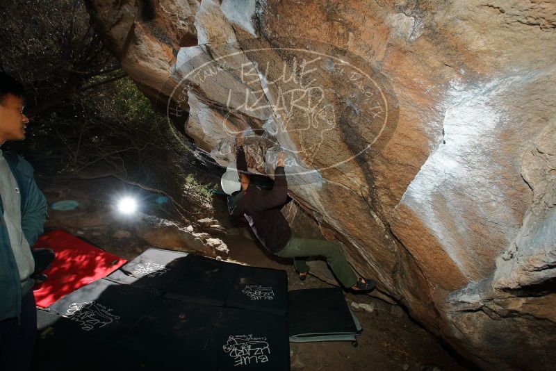 Bouldering in Hueco Tanks on 12/30/2019 with Blue Lizard Climbing and Yoga
Filename: SRM_20191230_1215440.jpg
Aperture: f/8.0
Shutter Speed: 1/250
Body: Canon EOS-1D Mark II
Lens: Canon EF 16-35mm f/2.8 L