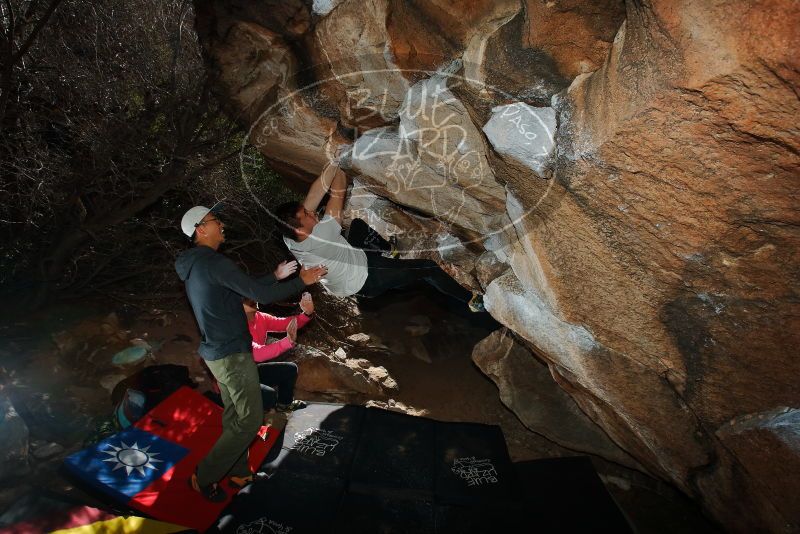 Bouldering in Hueco Tanks on 12/30/2019 with Blue Lizard Climbing and Yoga
Filename: SRM_20191230_1222510.jpg
Aperture: f/8.0
Shutter Speed: 1/250
Body: Canon EOS-1D Mark II
Lens: Canon EF 16-35mm f/2.8 L