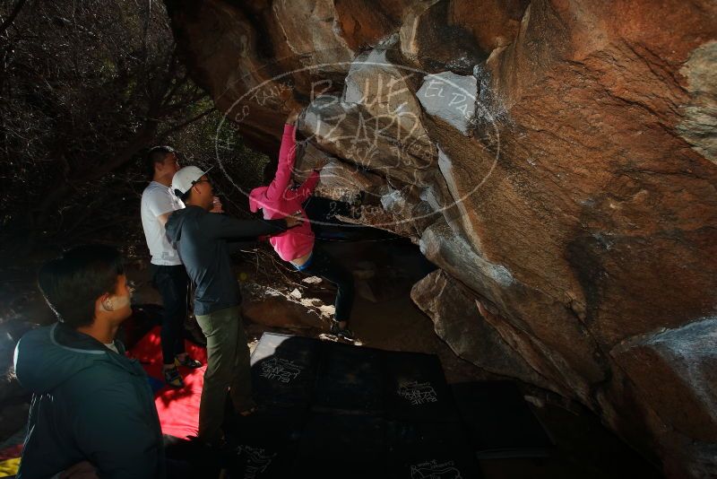 Bouldering in Hueco Tanks on 12/30/2019 with Blue Lizard Climbing and Yoga
Filename: SRM_20191230_1226310.jpg
Aperture: f/8.0
Shutter Speed: 1/250
Body: Canon EOS-1D Mark II
Lens: Canon EF 16-35mm f/2.8 L