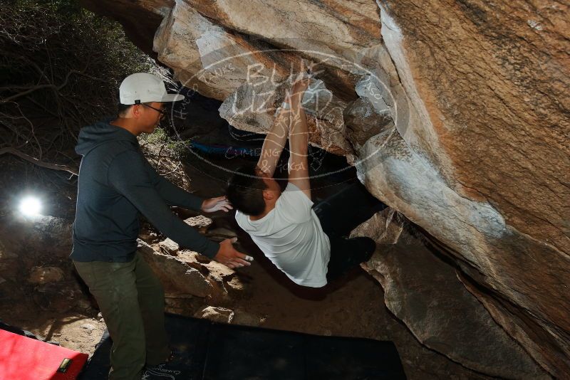 Bouldering in Hueco Tanks on 12/30/2019 with Blue Lizard Climbing and Yoga

Filename: SRM_20191230_1234060.jpg
Aperture: f/8.0
Shutter Speed: 1/250
Body: Canon EOS-1D Mark II
Lens: Canon EF 16-35mm f/2.8 L
