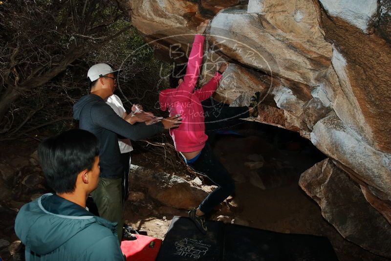 Bouldering in Hueco Tanks on 12/30/2019 with Blue Lizard Climbing and Yoga
Filename: SRM_20191230_1236250.jpg
Aperture: f/8.0
Shutter Speed: 1/250
Body: Canon EOS-1D Mark II
Lens: Canon EF 16-35mm f/2.8 L