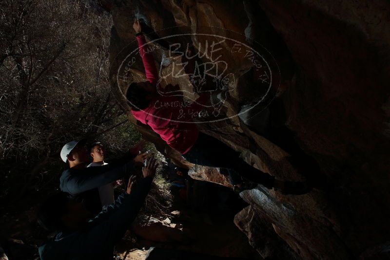 Bouldering in Hueco Tanks on 12/30/2019 with Blue Lizard Climbing and Yoga

Filename: SRM_20191230_1236410.jpg
Aperture: f/8.0
Shutter Speed: 1/250
Body: Canon EOS-1D Mark II
Lens: Canon EF 16-35mm f/2.8 L