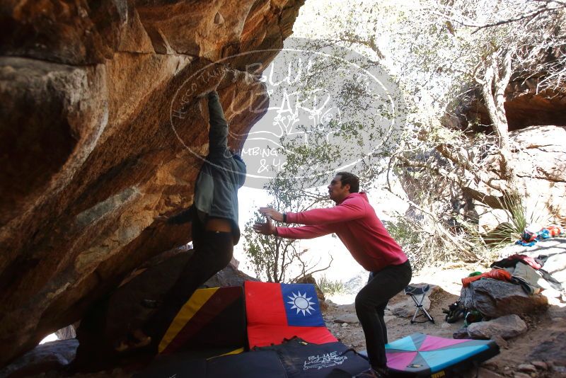 Bouldering in Hueco Tanks on 12/30/2019 with Blue Lizard Climbing and Yoga

Filename: SRM_20191230_1328310.jpg
Aperture: f/4.0
Shutter Speed: 1/250
Body: Canon EOS-1D Mark II
Lens: Canon EF 16-35mm f/2.8 L