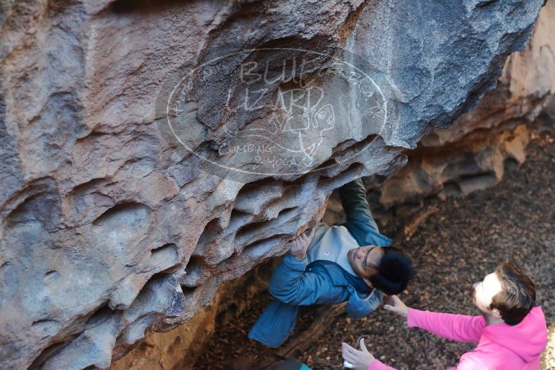 Bouldering in Hueco Tanks on 12/30/2019 with Blue Lizard Climbing and Yoga
Filename: SRM_20191230_1630081.jpg
Aperture: f/3.5
Shutter Speed: 1/250
Body: Canon EOS-1D Mark II
Lens: Canon EF 50mm f/1.8 II