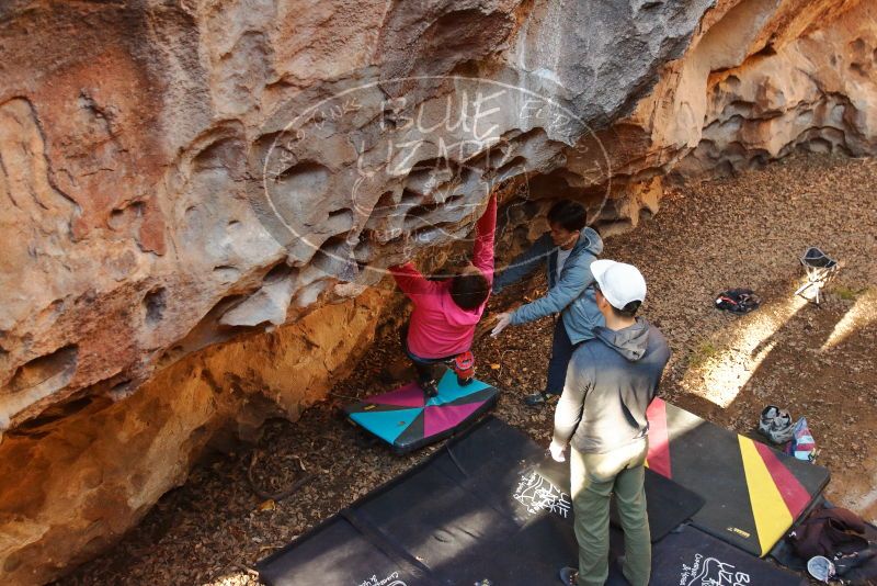 Bouldering in Hueco Tanks on 12/30/2019 with Blue Lizard Climbing and Yoga

Filename: SRM_20191230_1633090.jpg
Aperture: f/3.2
Shutter Speed: 1/250
Body: Canon EOS-1D Mark II
Lens: Canon EF 16-35mm f/2.8 L