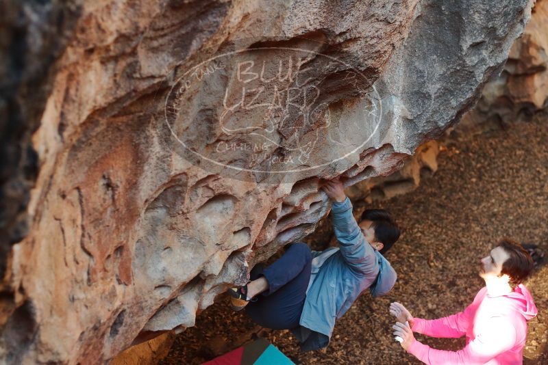 Bouldering in Hueco Tanks on 12/30/2019 with Blue Lizard Climbing and Yoga
Filename: SRM_20191230_1639071.jpg
Aperture: f/3.2
Shutter Speed: 1/250
Body: Canon EOS-1D Mark II
Lens: Canon EF 50mm f/1.8 II
