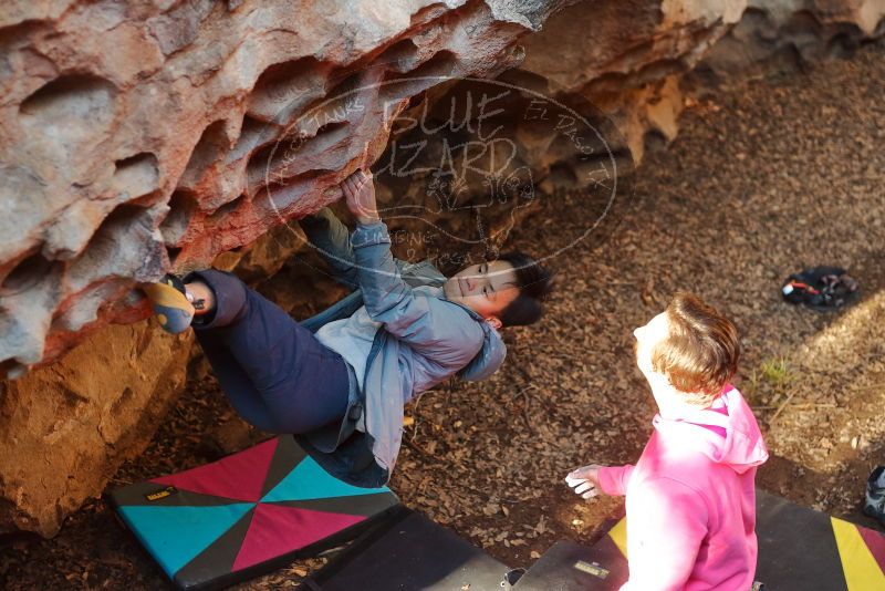 Bouldering in Hueco Tanks on 12/30/2019 with Blue Lizard Climbing and Yoga

Filename: SRM_20191230_1640350.jpg
Aperture: f/2.8
Shutter Speed: 1/250
Body: Canon EOS-1D Mark II
Lens: Canon EF 50mm f/1.8 II