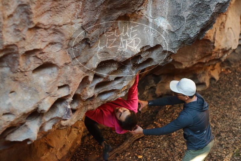 Bouldering in Hueco Tanks on 12/30/2019 with Blue Lizard Climbing and Yoga

Filename: SRM_20191230_1642510.jpg
Aperture: f/2.8
Shutter Speed: 1/200
Body: Canon EOS-1D Mark II
Lens: Canon EF 50mm f/1.8 II