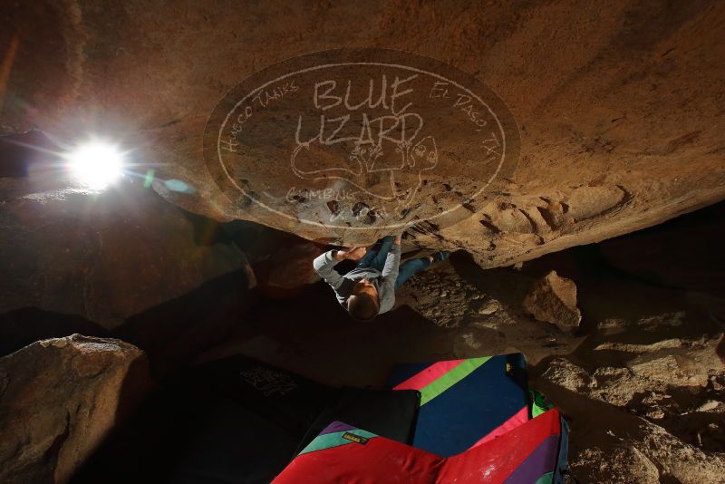 Bouldering in Hueco Tanks on 12/31/2019 with Blue Lizard Climbing and Yoga
Filename: SRM_20191231_1150440.jpg
Aperture: f/8.0
Shutter Speed: 1/250
Body: Canon EOS-1D Mark II
Lens: Canon EF 16-35mm f/2.8 L