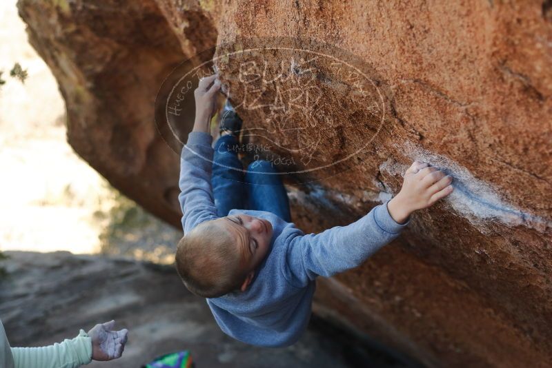 Bouldering in Hueco Tanks on 12/31/2019 with Blue Lizard Climbing and Yoga
Filename: SRM_20191231_1435120.jpg
Aperture: f/2.8
Shutter Speed: 1/640
Body: Canon EOS-1D Mark II
Lens: Canon EF 50mm f/1.8 II