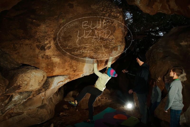 Bouldering in Hueco Tanks on 12/31/2019 with Blue Lizard Climbing and Yoga
Filename: SRM_20191231_1737540.jpg
Aperture: f/6.3
Shutter Speed: 1/250
Body: Canon EOS-1D Mark II
Lens: Canon EF 16-35mm f/2.8 L