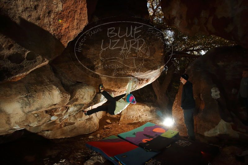 Bouldering in Hueco Tanks on 12/31/2019 with Blue Lizard Climbing and Yoga
Filename: SRM_20191231_1741080.jpg
Aperture: f/5.6
Shutter Speed: 1/250
Body: Canon EOS-1D Mark II
Lens: Canon EF 16-35mm f/2.8 L