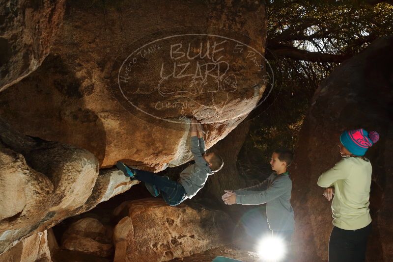 Bouldering in Hueco Tanks on 12/31/2019 with Blue Lizard Climbing and Yoga

Filename: SRM_20191231_1742250.jpg
Aperture: f/5.6
Shutter Speed: 1/250
Body: Canon EOS-1D Mark II
Lens: Canon EF 16-35mm f/2.8 L