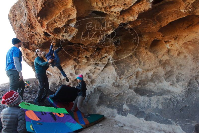 Bouldering in Hueco Tanks on 01/01/2020 with Blue Lizard Climbing and Yoga

Filename: SRM_20200101_1456240.jpg
Aperture: f/5.6
Shutter Speed: 1/250
Body: Canon EOS-1D Mark II
Lens: Canon EF 16-35mm f/2.8 L