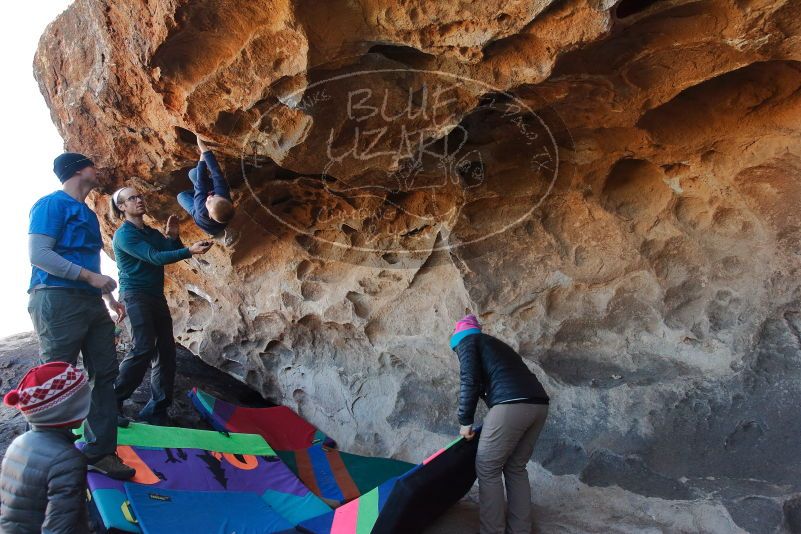 Bouldering in Hueco Tanks on 01/01/2020 with Blue Lizard Climbing and Yoga

Filename: SRM_20200101_1456290.jpg
Aperture: f/5.6
Shutter Speed: 1/250
Body: Canon EOS-1D Mark II
Lens: Canon EF 16-35mm f/2.8 L