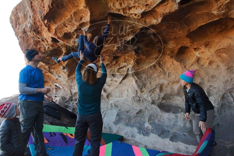 Bouldering in Hueco Tanks on 01/01/2020 with Blue Lizard Climbing and Yoga

Filename: SRM_20200101_1458550.jpg
Aperture: f/5.6
Shutter Speed: 1/250
Body: Canon EOS-1D Mark II
Lens: Canon EF 16-35mm f/2.8 L